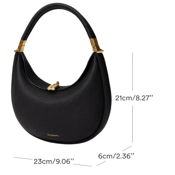 Songmont Black Leather Hobo Bag - Picture 3 of 7